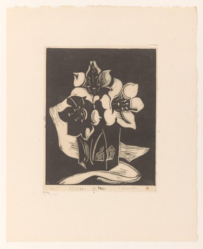 Jarrón con flores de Cornelia Vreede (signed by artist)