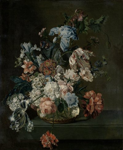 Naturaleza muerta con flores de Cornelia van der Mijn (signed by artist)