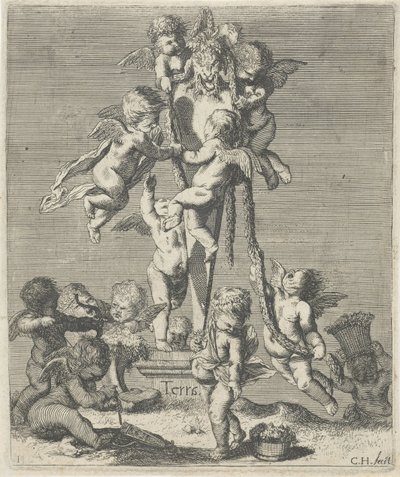 Suelo Terra (título sobre el objeto) Los cuatro elementos (título de la serie) de Cornelis A. Hellemans