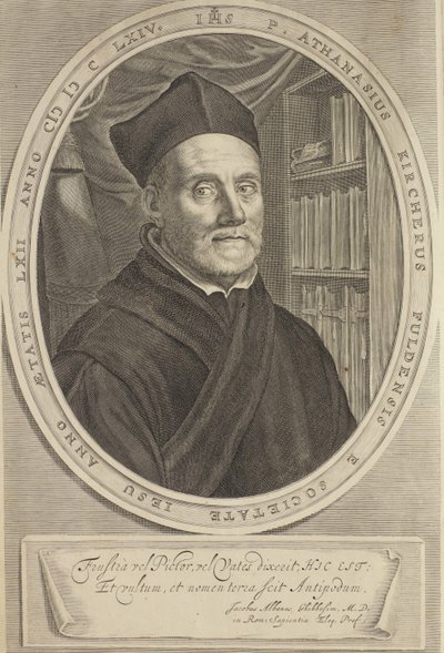 Retrato de Athanasius Kircher 1602-1680, 1664 de Cornelis Abrahamsz. Bloemaert II