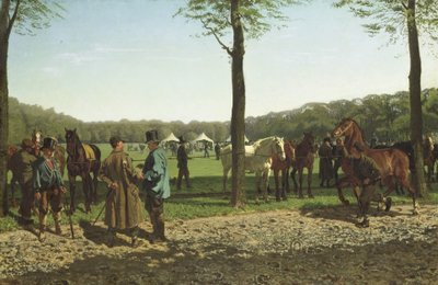 Feria del caballo en el Maliebaan en La Haya de Cornelis Albertus Johannes Schermer