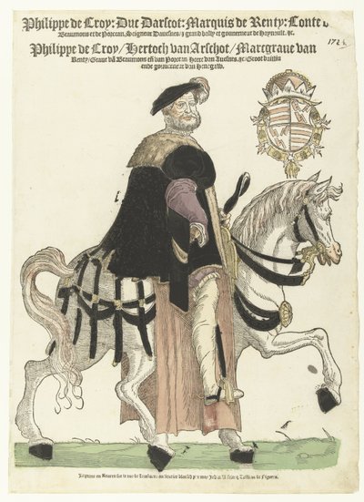 Retrato de Philip de Croy a caballo de Cornelis Anthonisz. (manner of)