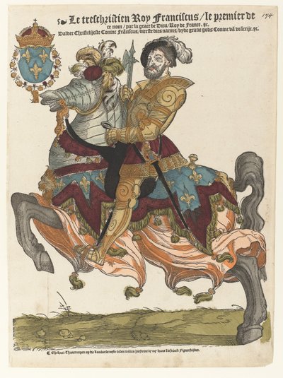 Retrato de Francisco I a caballo de Cornelis Anthonisz. (manner of)