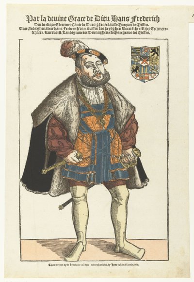 Retrato de Johan Federico de Sajonia de Cornelis Anthonisz. (manner of)