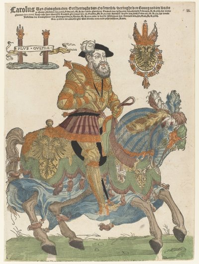 Retrato de Carlos V a caballo de Cornelis Anthonisz. (manner of)