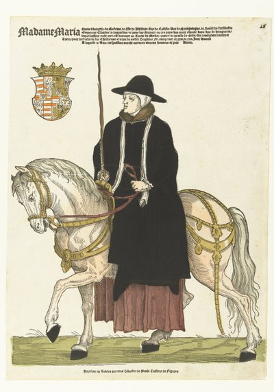 Retrato de María de Hungría a caballo de Cornelis Anthonisz. (manner of)