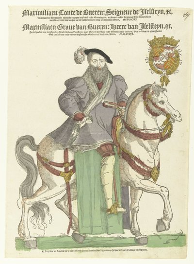 Retrato de Maximilian van Buren a caballo de Cornelis Anthonisz. (manner of)