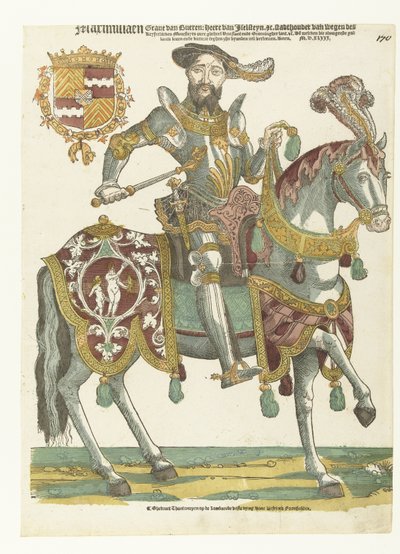 Retrato de Maximilian van Buren a caballo de Cornelis Anthonisz. (manner of)