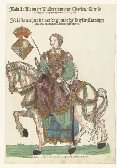 Retrato de la princesa Isabel a caballo de Cornelis Anthonisz. (manner of)
