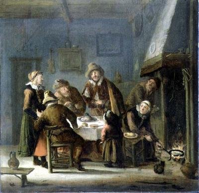 Grupo en un interior de Cornelis Beelt