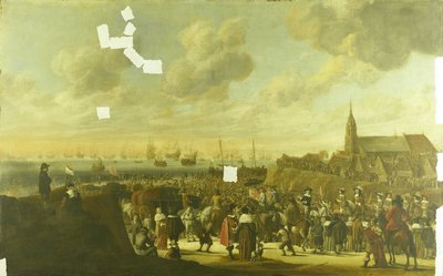 La salida de Carlos II de Inglaterra de Scheveningen, 2 de junio de 1660 de Cornelis Beelt