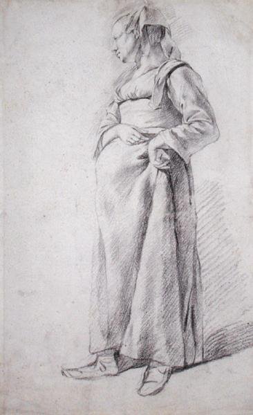Mujer campesina de pie de Cornelis Pietersz Bega
