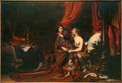 José y la esposa de Potifar de Cornelis Bisschop