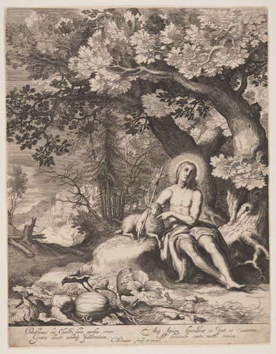 San Juan Bautista en un paisaje de Cornelis Bloemaert