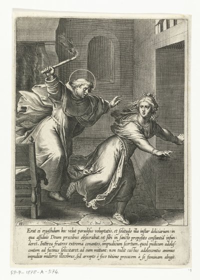 Thomas persigue la tentación La vida de Santo Tomás de Aquino (título de la serie) de Cornelis Boel