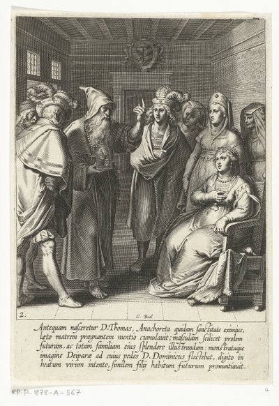 Profecía a la Madre de Tomás de Aquino La vida de Santo Tomás de Aquino (título de la serie) de Cornelis Boel