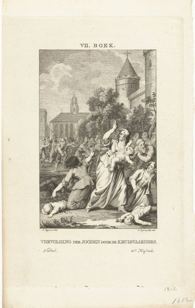 Persecución de los judíos por los cruzados de Cornelis Bogerts