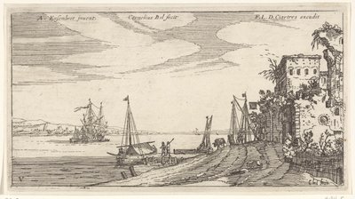 posada en el puerto Vistas al puerto (título de la serie) de Cornelis Bol