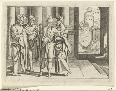 Bernabé lleva a Pablo a los apóstoles La vida de Paul (título de la serie) de Cornelis Bos