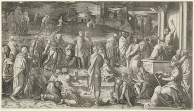 Cristo predica al pueblo de Cornelis Bos