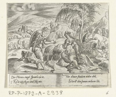 Un ángel recupera a Agar La vida de Abraham (título de la serie) de Cornelis Bos