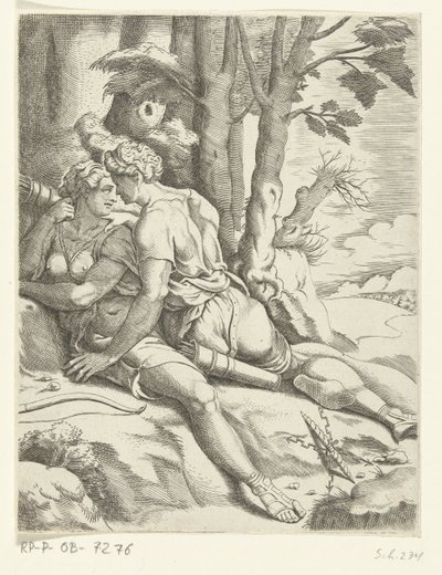 Júpiter y Calisto Las aventuras amorosas de Júpiter (título de la serie) de Cornelis Bos