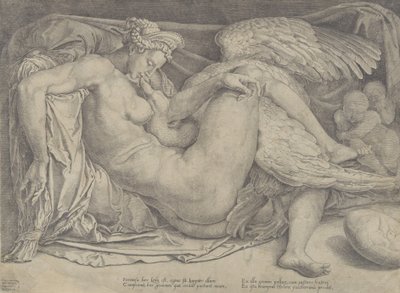 Leda y el cisne, 1544-66 de Cornelis Bos