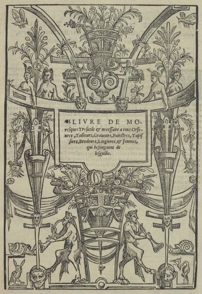 Libro de Moresques, página del título recto de Cornelis Bos
