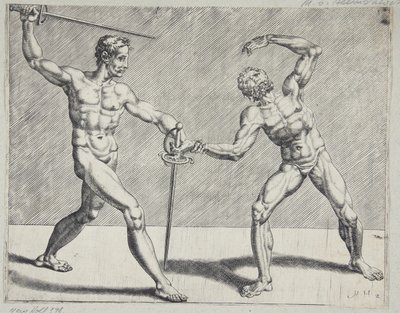 Dos esgrimistas de Cornelis Bos