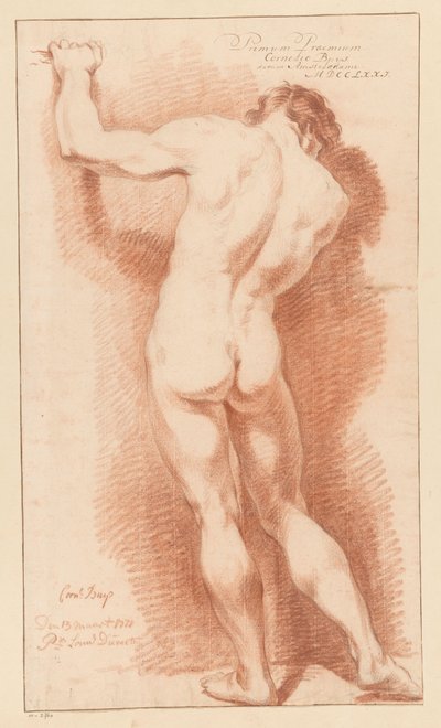 Desnudo masculino de pie, visto desde atrás (1er premio 1771) de Cornelis Buys
