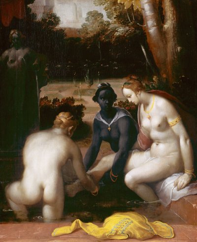 Betsabé bañándose, 1594 de Cornelis Cornelisz. Haarlem van