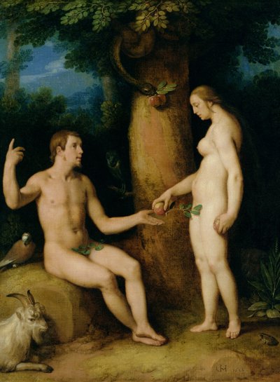 Adán y Eva, 1622 de Cornelis Cornelisz van Haarlem