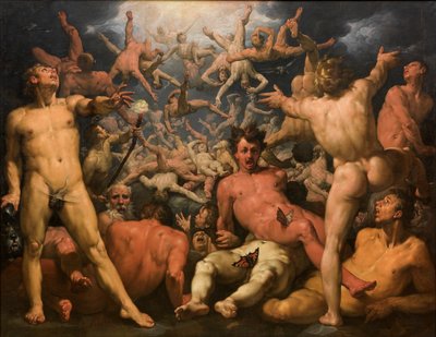 La caída de los titanes, 1588-90 de Cornelis Cornelisz van Haarlem
