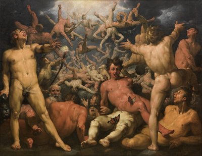 La caída de los titanes de Cornelis Cornelisz. van Haarlem