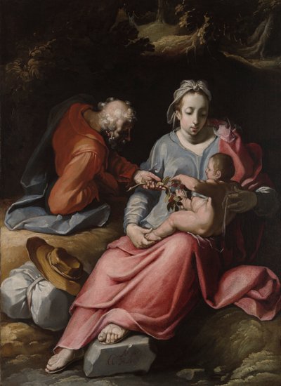 la sagrada familia de Cornelis Cornelisz. van Haarlem