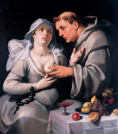 Un monje y una monja de Cornelis Cornelisz. van Haarlem