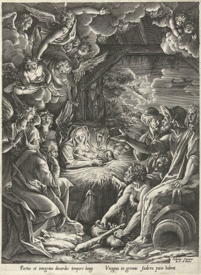 Adoración de los pastores de Cornelis Cort