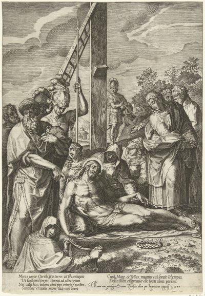 Lamento de Cristo bajo la Cruz de Cornelis Cort