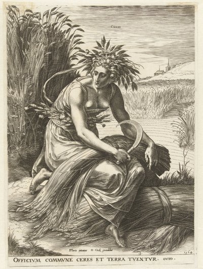Ceres Diosas y ninfas (título de la serie) de Cornelis Cort