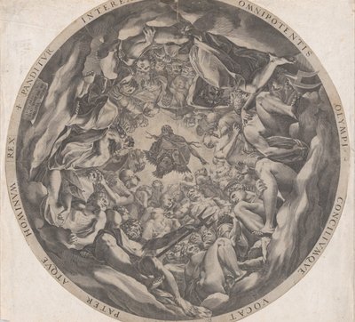 Concurso de los dioses en el Monte Olimpo, 1565 de Cornelis Cort