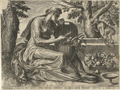 El sabor (Gustus) Los cinco sentidos (título de la serie) de Cornelis Cort