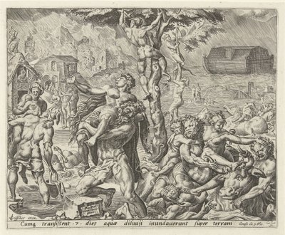 el diluvio Historia de Noé (título de la serie) de Cornelis Cort