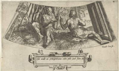 Esaú vende su primogenitura La historia de Jacob y Esaú (título de la serie) de Cornelis Cort