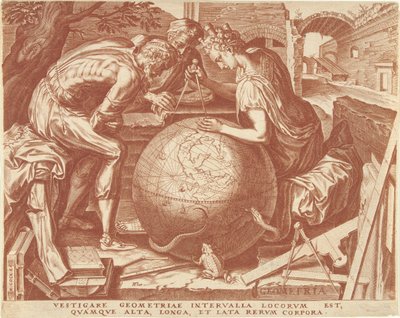 Geometría (Geometría) Las siete artes liberales (título de la serie) de Cornelis Cort