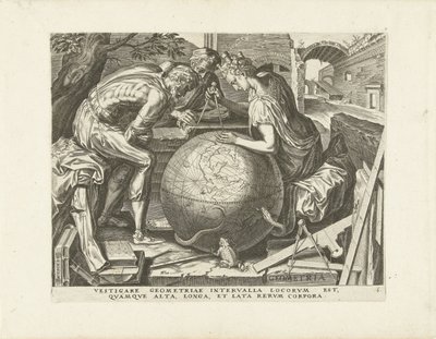 Geometría (Geometría) Las siete artes liberales (título de la serie) de Cornelis Cort