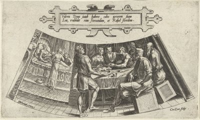 El matrimonio de Jacob y Lea y el nacimiento de su primer hijo La historia de Jacob (título de la serie) de Cornelis Cort