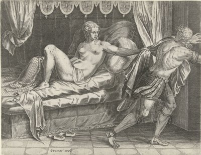 José y la esposa de Potifar de Cornelis Cort