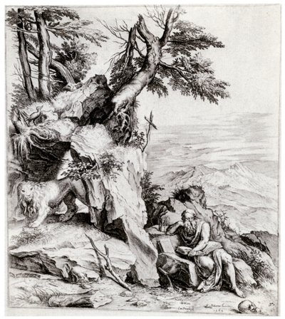 Paisaje con San Jerónimo, siglo XVI, 1937 de Cornelis Cort