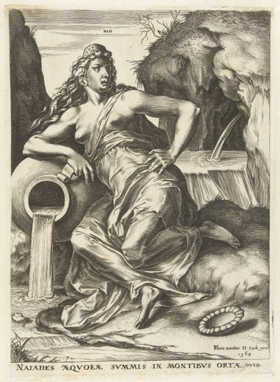 náyade Diosas y ninfas (título de la serie) de Cornelis Cort
