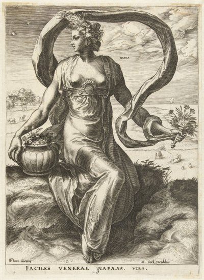 Napaea Diosas y ninfas (título de la serie) de Cornelis Cort
